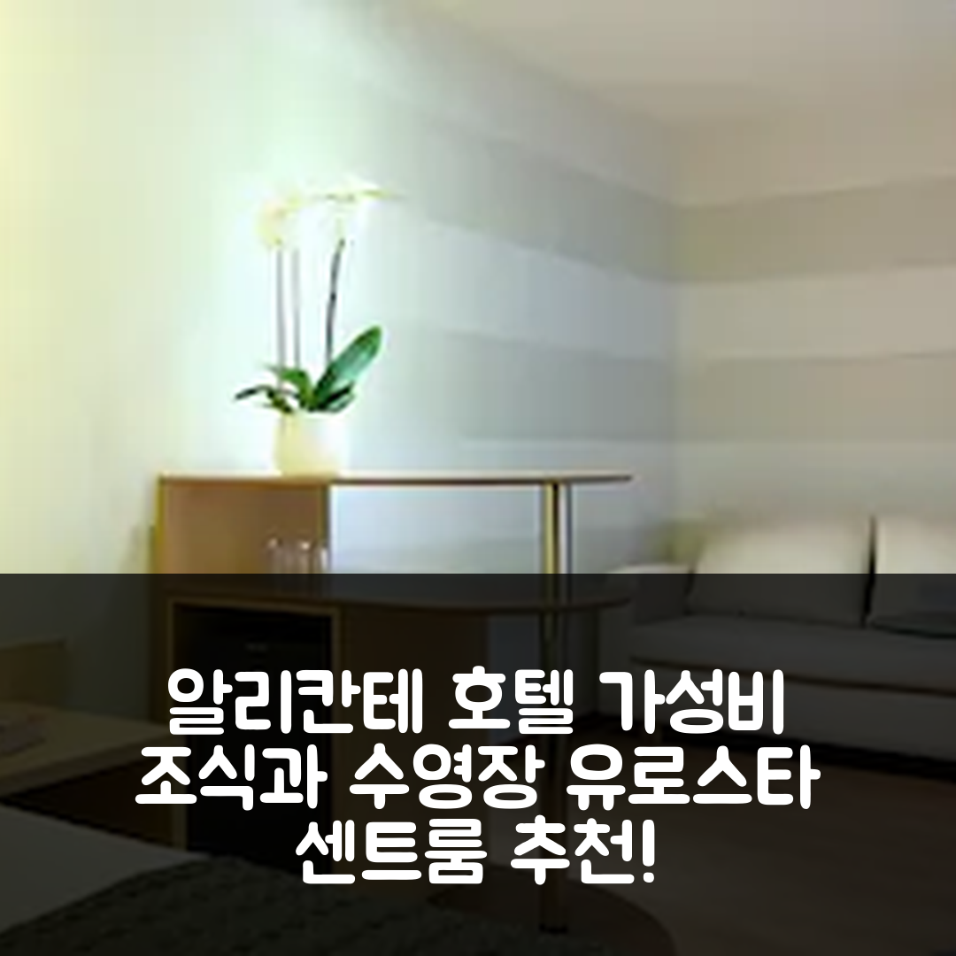 알리칸테 숙소 여행 호텔 추천 유로스타 센트룸 알리칸테 | 가성비 뛰어난 조식과 수영장 위치 정보 7가지