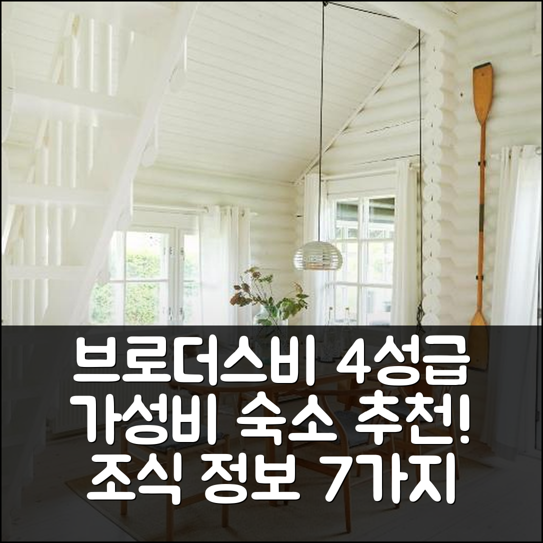 브로더스비 숙소 여행 호텔 추천 하우스츠바이눈 | 가성비 뛰어난 4성급 위치 및 조식 정보 7가지